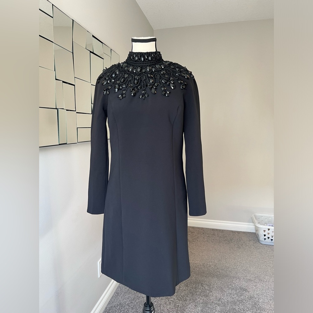 Carolina Herrera Beaded High-Neck Women's Dress